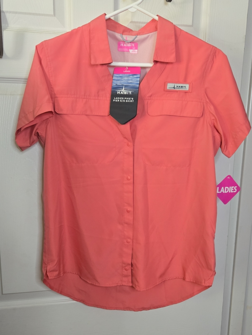 Habit Ladies' Coral Short-Sleeve Button-Down Shirt